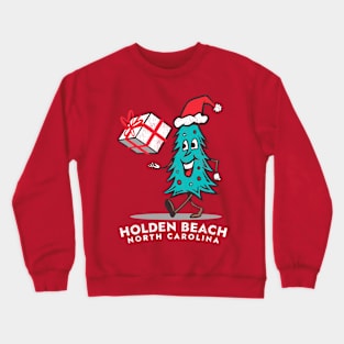 Holden Beach, NC Vacationing Christmas Tree Crewneck Sweatshirt